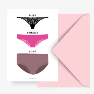 Flirt-Romance-Love – Postkarte